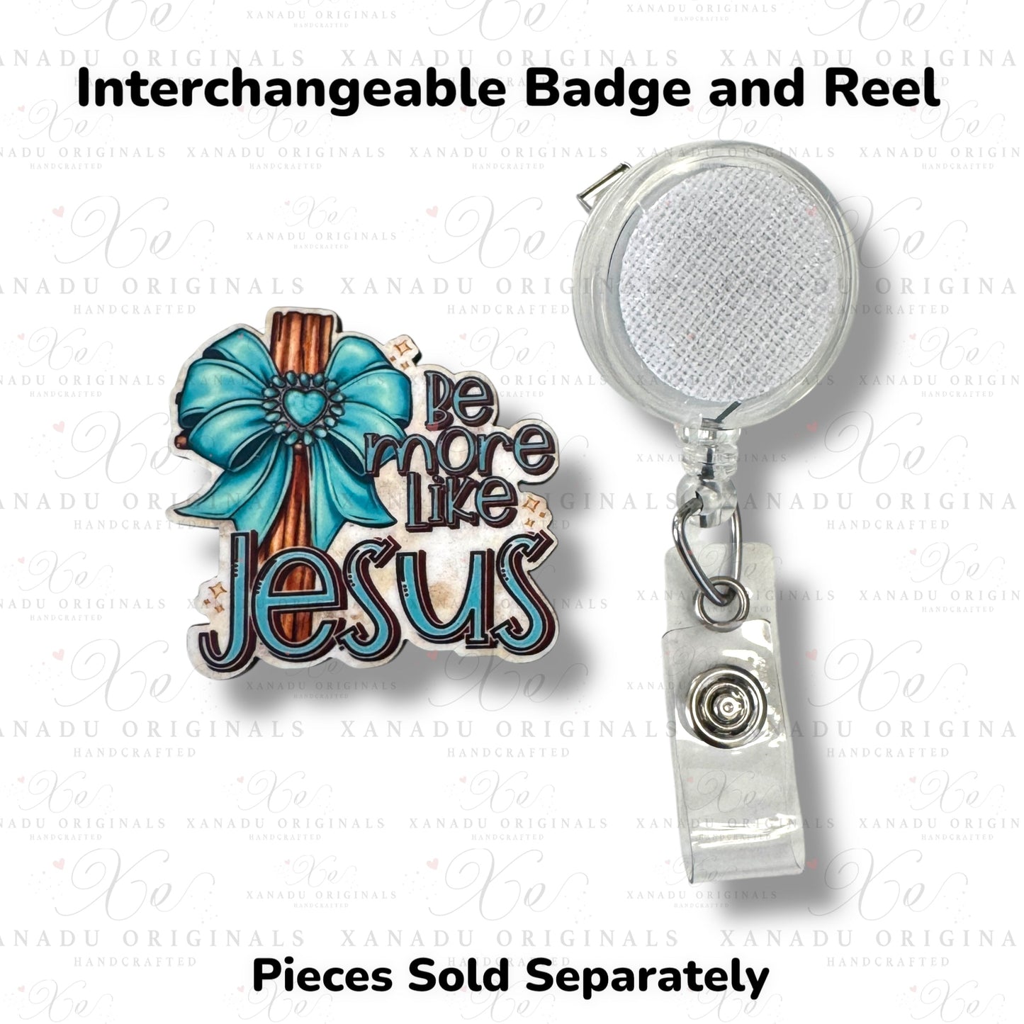 Be More Like Jesus Interchangeable Badge Button with Reel Option