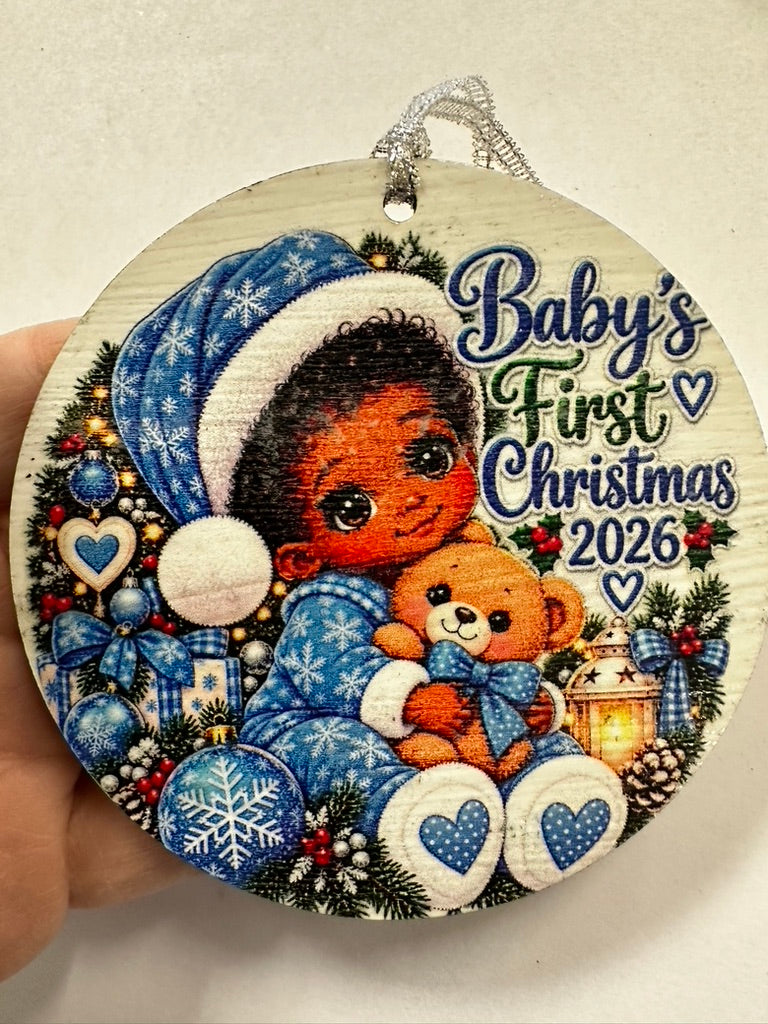 Baby's First Christmas 2026 Little Boy Ornament
