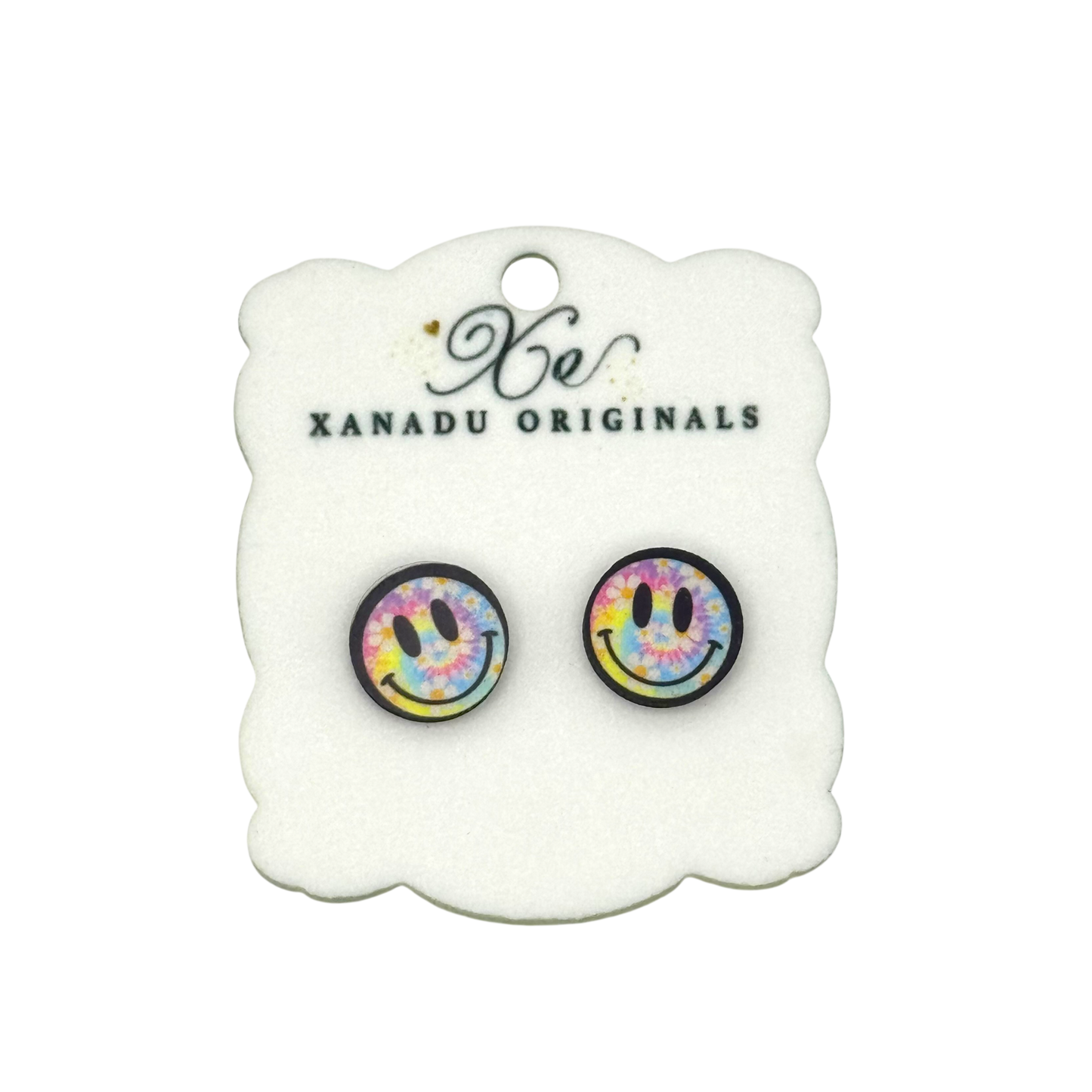 Smiley Face Stud Post Earring