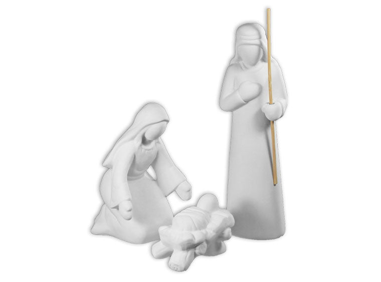 Ceramic Contemporary Nativity Set