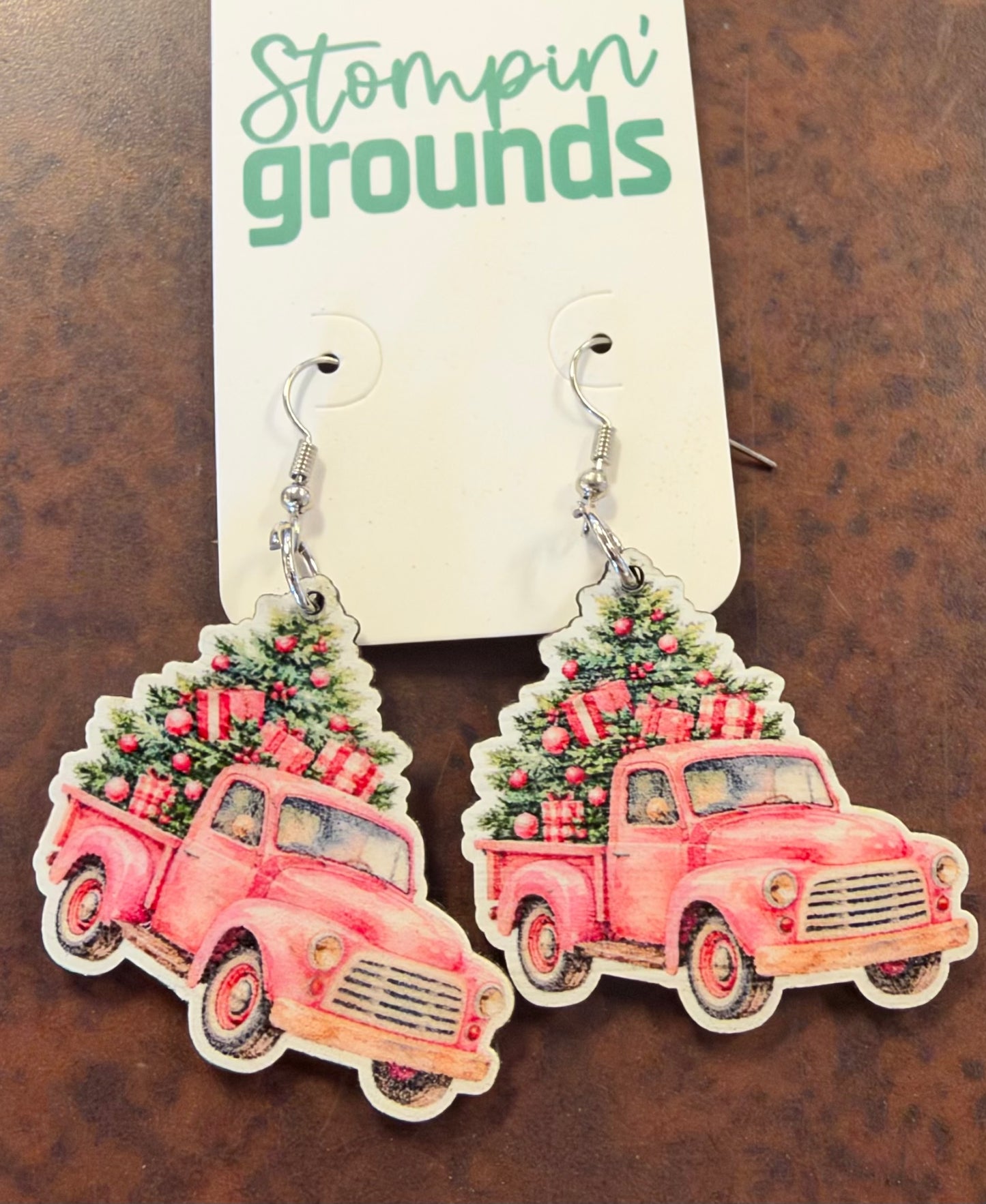 Truck and Tree Earrings