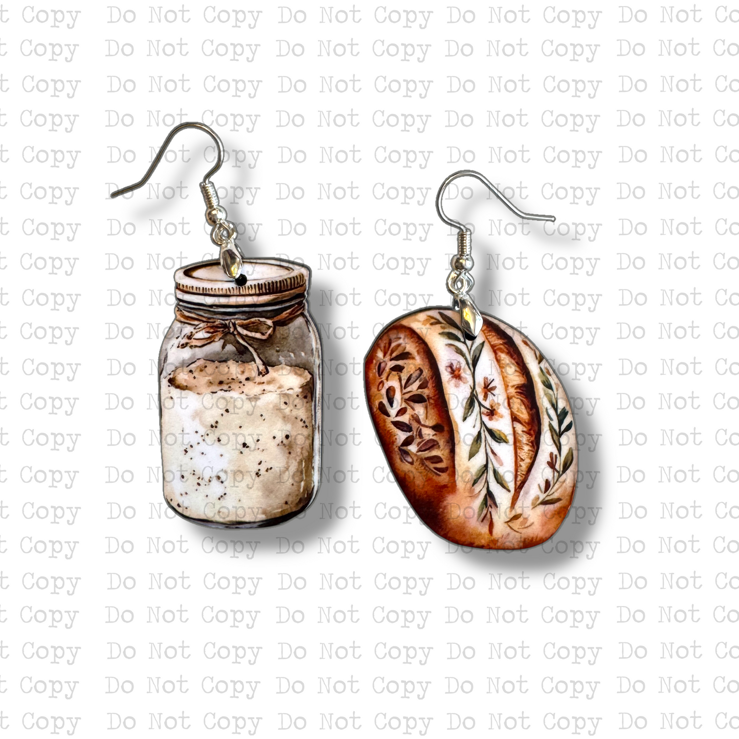 Sour Dough Starter Bread Earrings