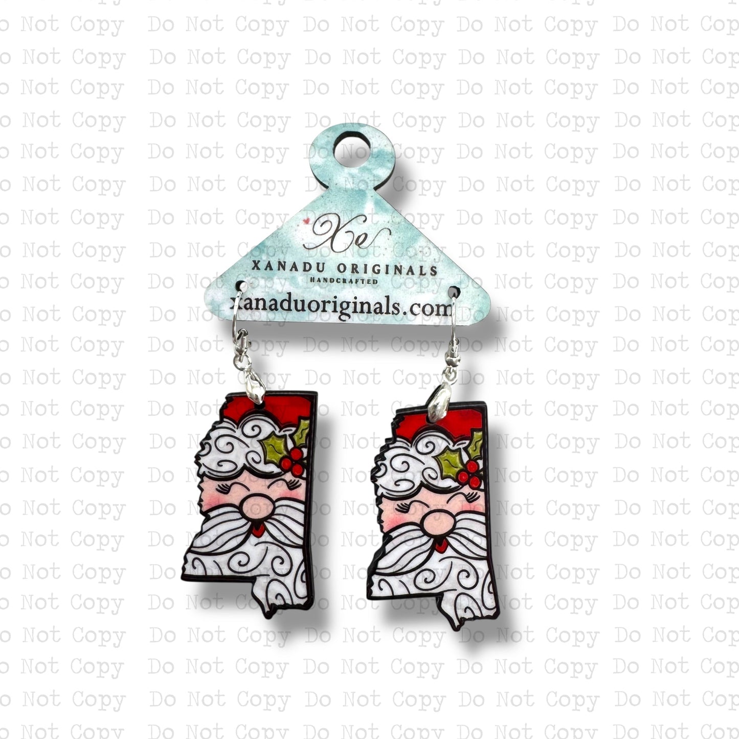 Jolly Santa Mississippi Earrings