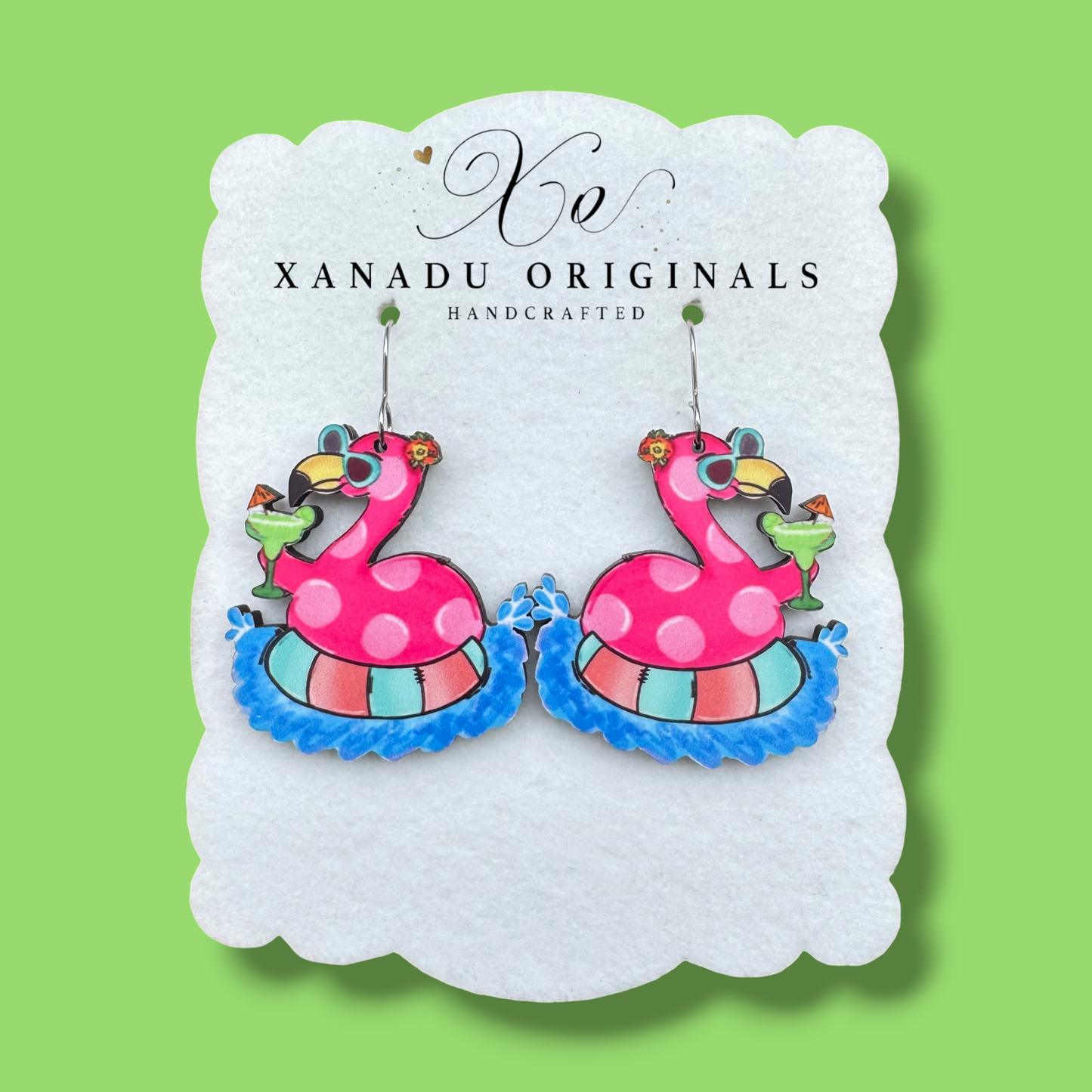 Pool Margarita Flamingo Earrings