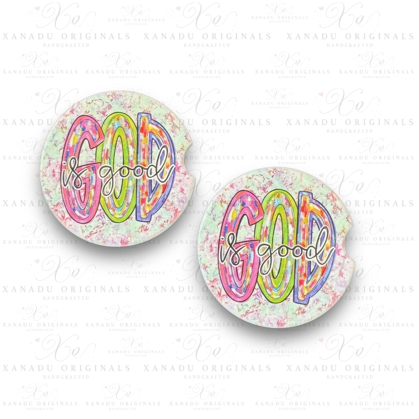 God Is Good Ceramic Car Coaster - 1