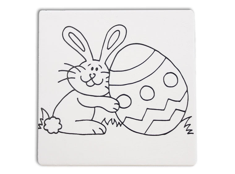 Ceramic Easter Bunny Party Tile