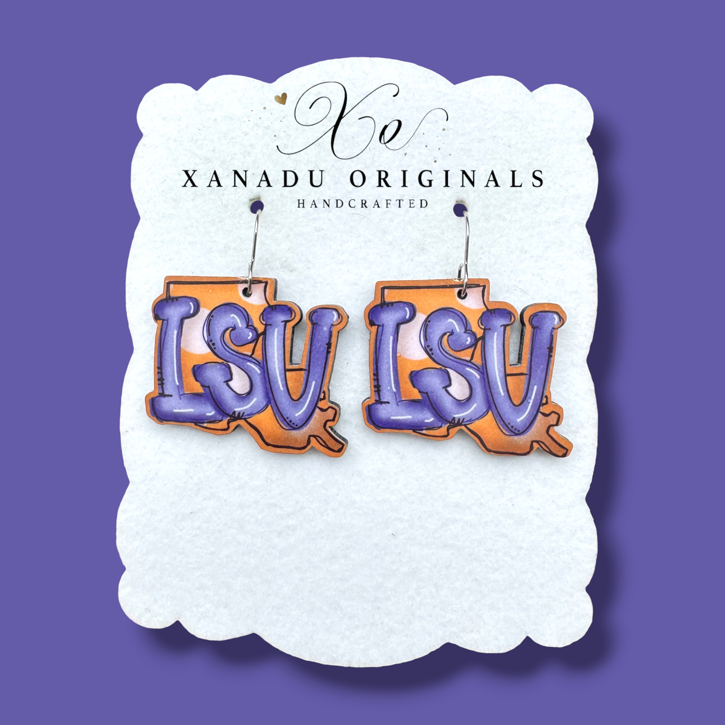 LSU State Earrings