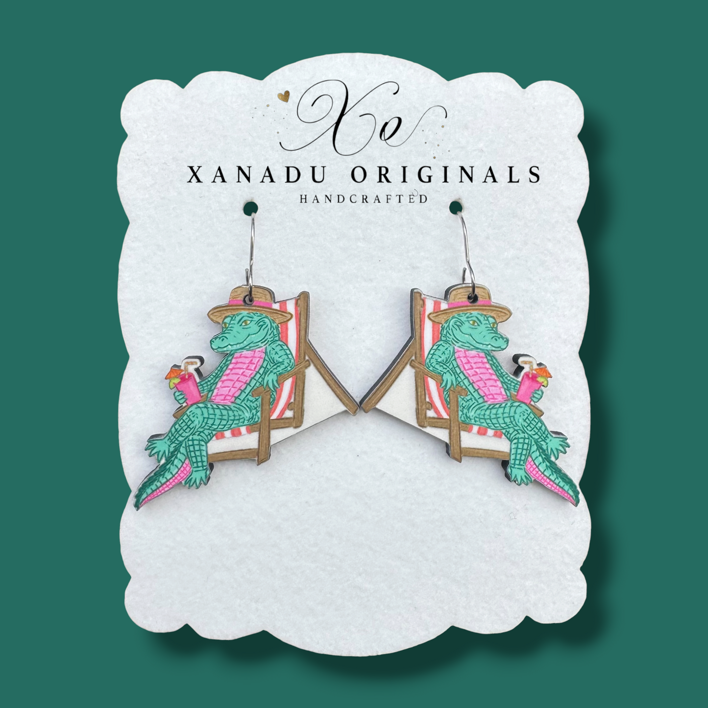 Gator Five O'Clock Somewhere Dangle Earrings