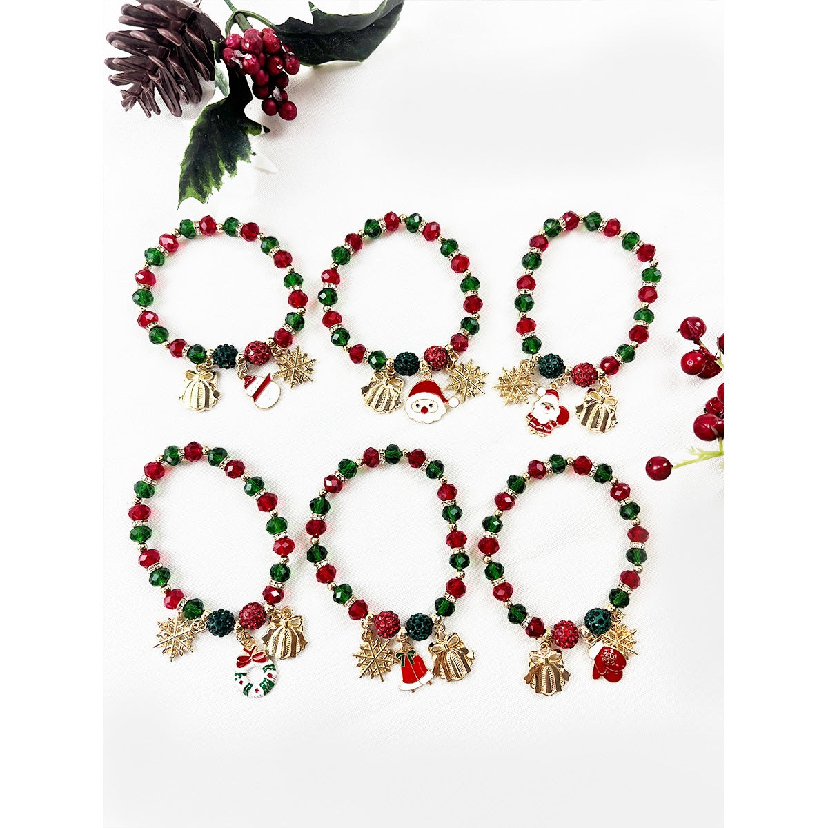 Christmas Red & Green Bracelets