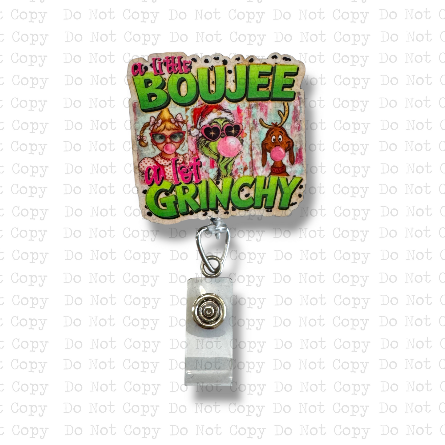 A Little Boujee Interchangeable Badge Button with Reel Option
