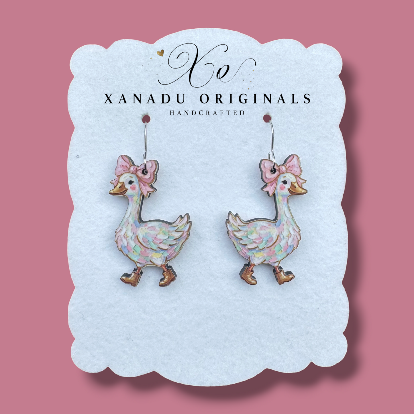 Whimsical Goose Earrings