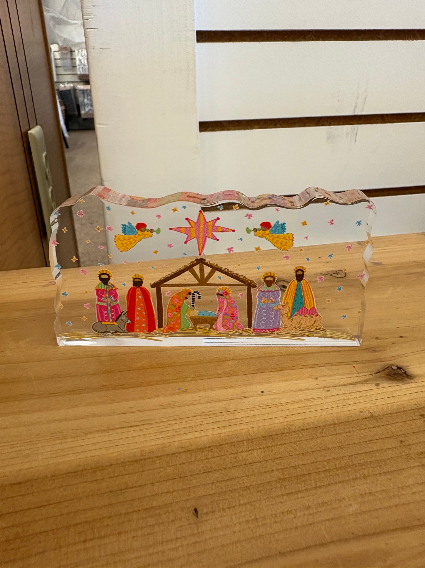 MT Colorful Nativity Acrylic Shelf Sitter