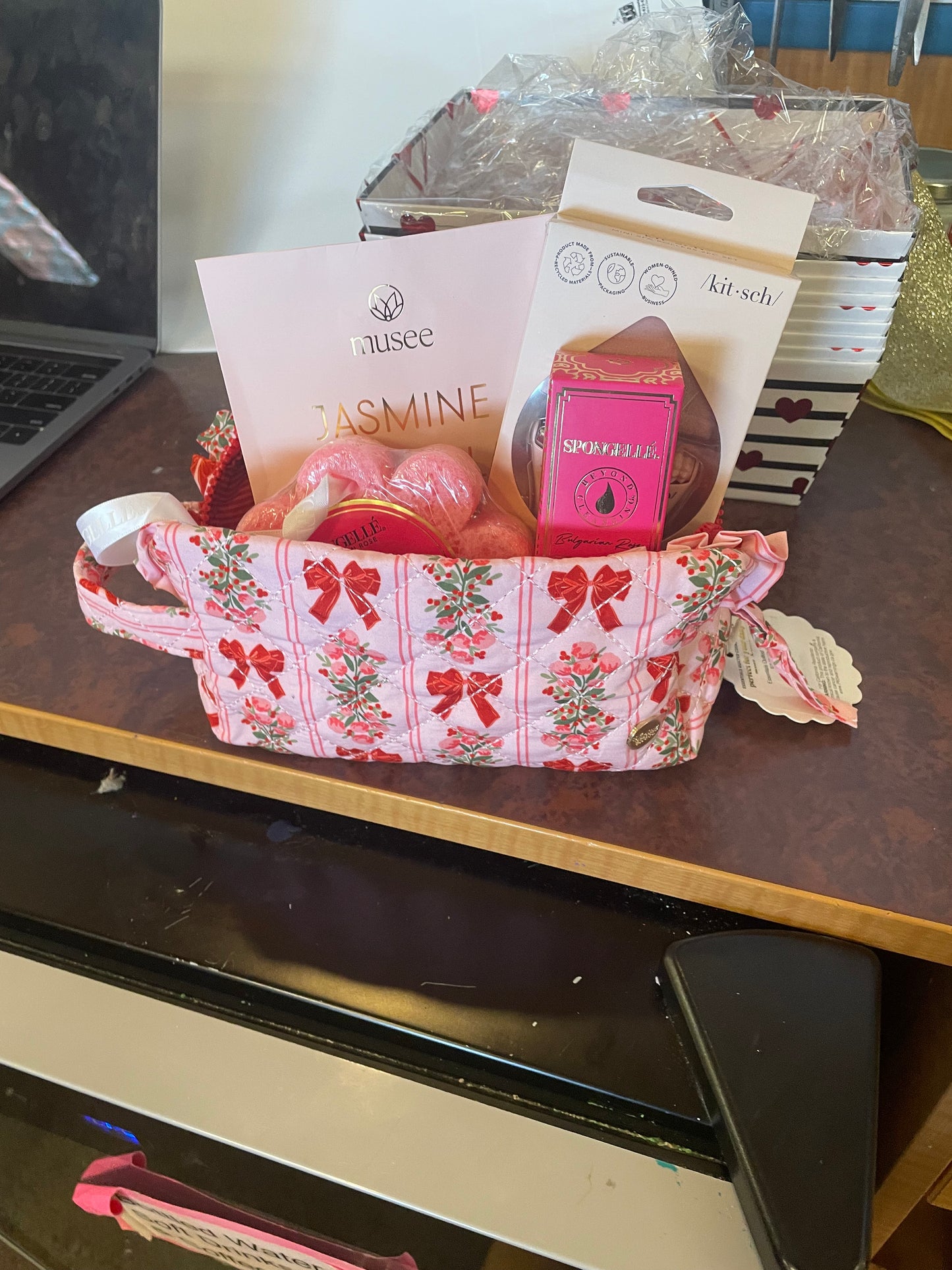 pink valentines goodie bag for girls