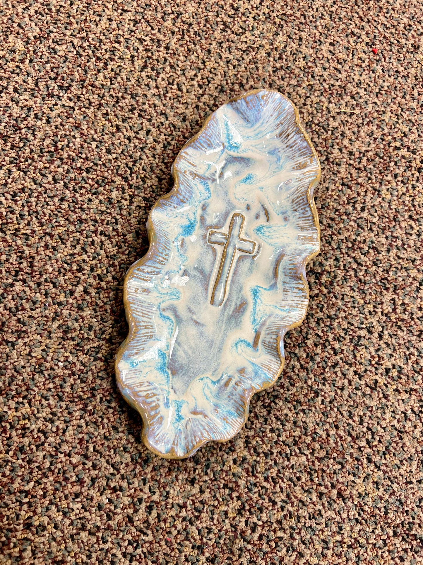 Tab Boren Ruffled Cross Oval Dish