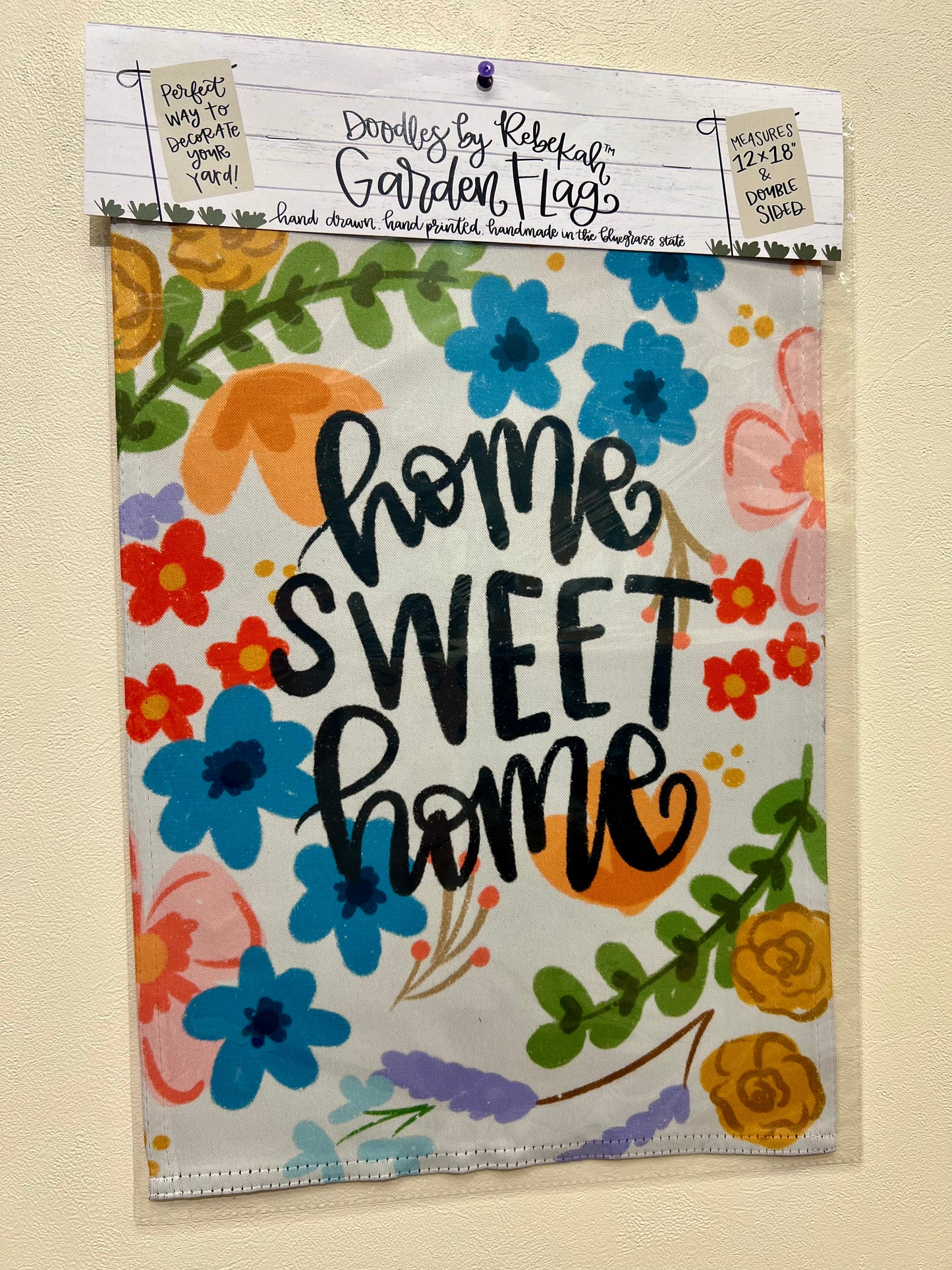 Home Sweet Home Floral Garden Flag