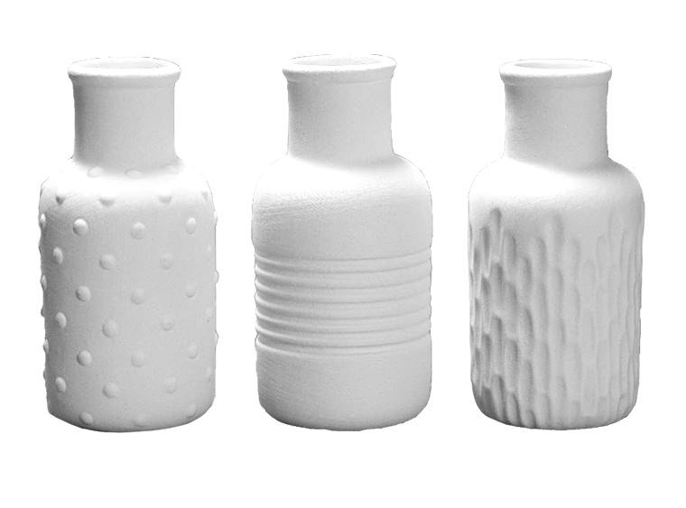 Ceramic Textured Bud Vases
