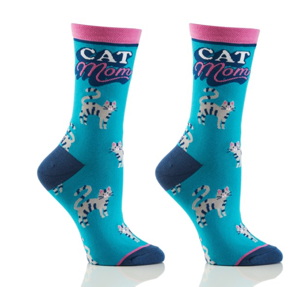 Women's Crew Sock, Cat Mom