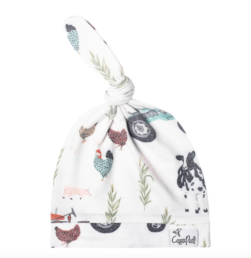 Jo Top Knot Hat 0-4mo