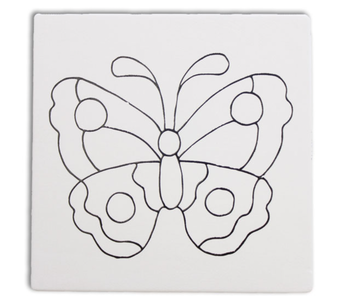 Ceramic Detailed Butterfly Tile
