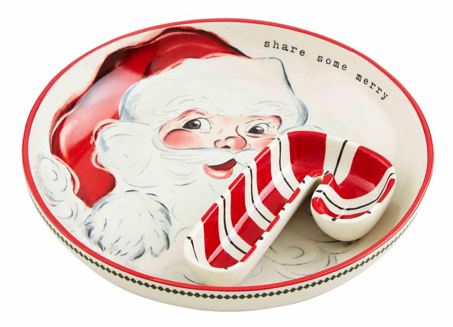 Vintage Santa Chip & Dip Set