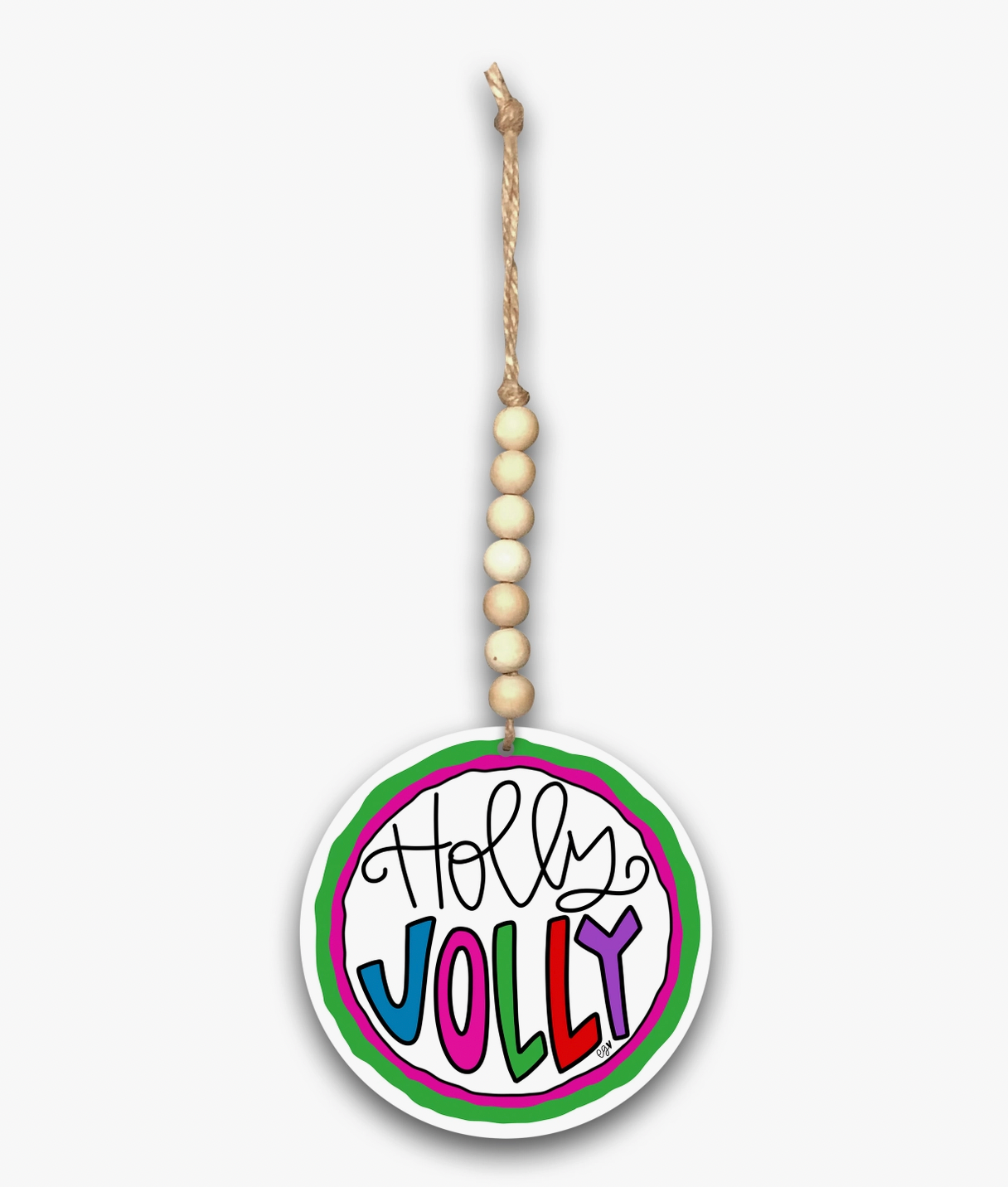 Holly Jolly Beaded Ornament