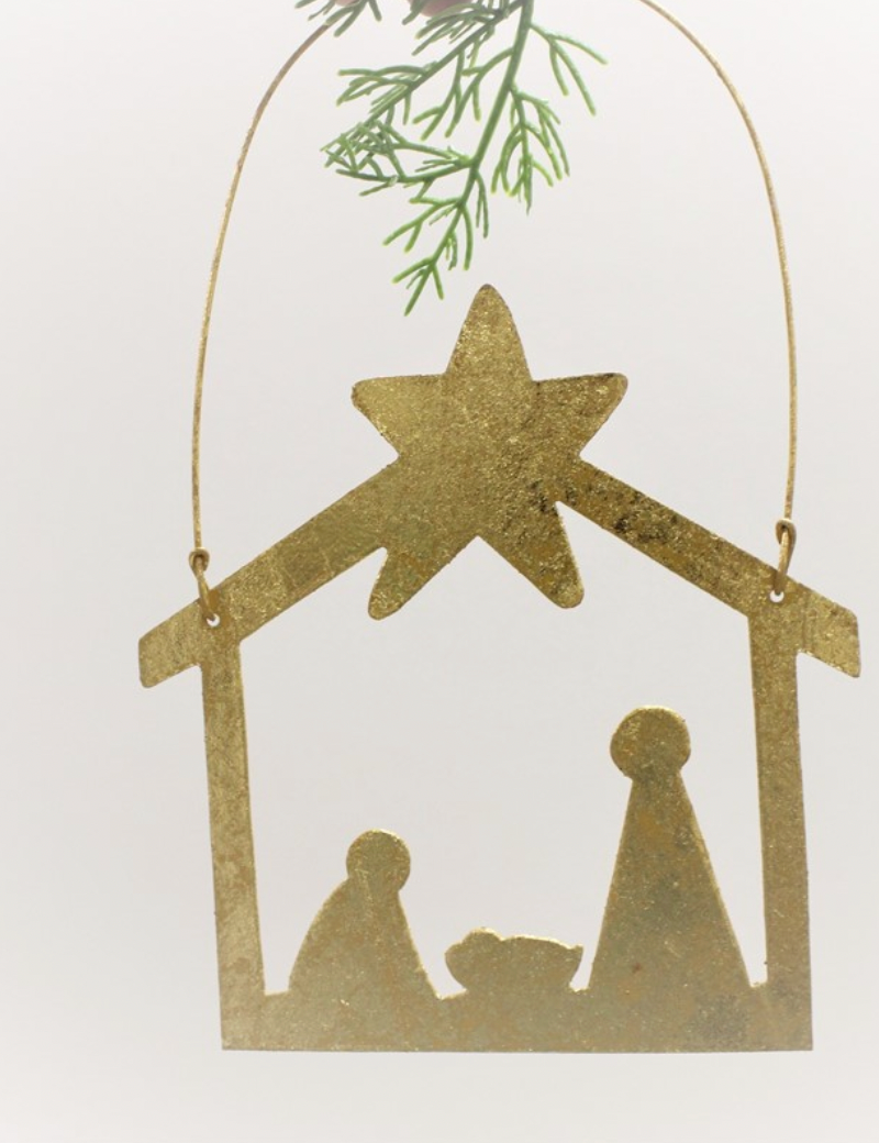 6" Gold Natiivty Ornament