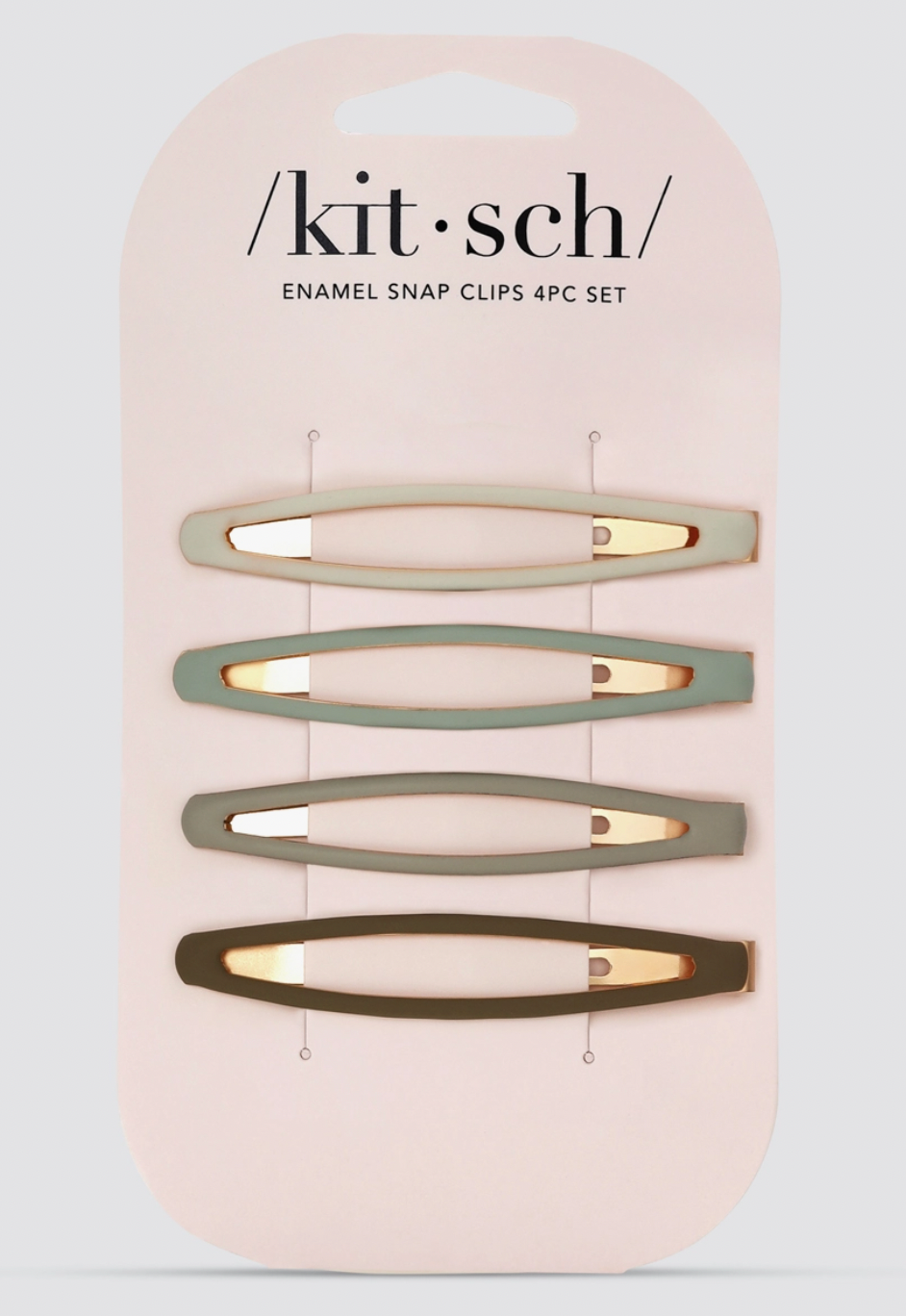 Kitsch Enamel Elongated Snap Clips
