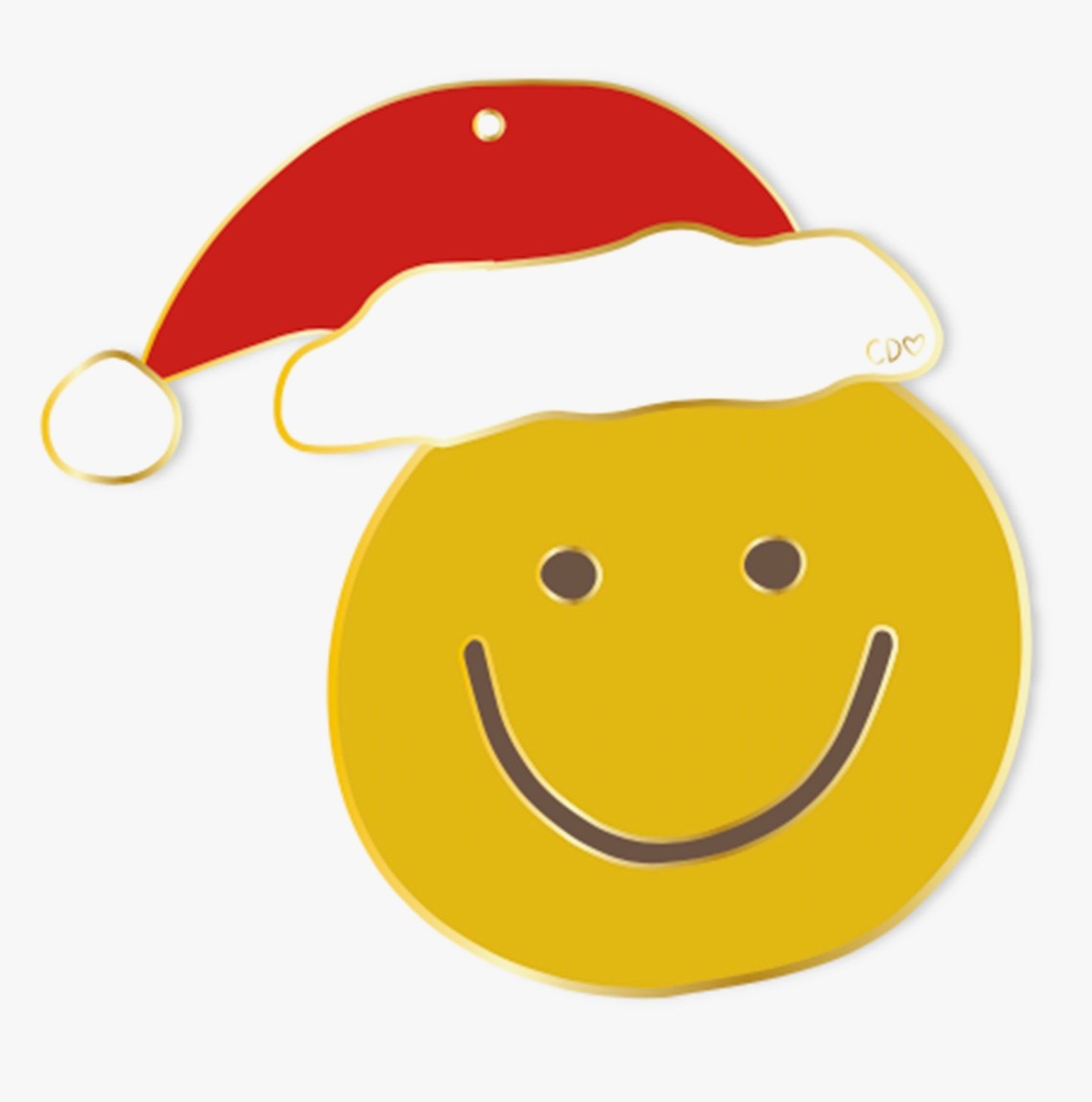 Santa Smiley Ornament