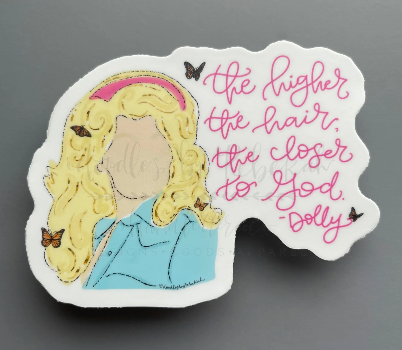 Higher The Hair Sticker
