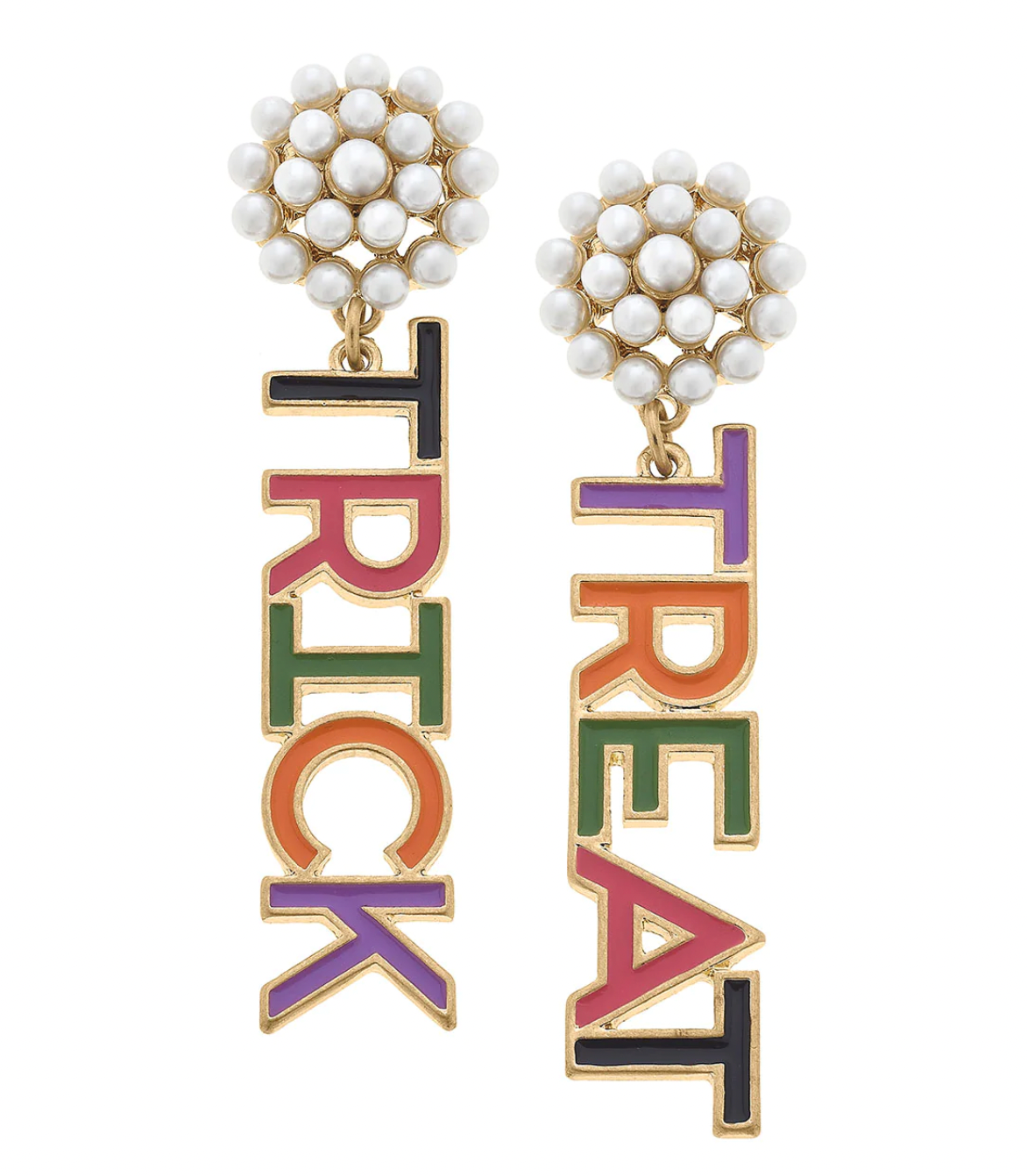 Halloween Enamel Trick Or Treat Earrings