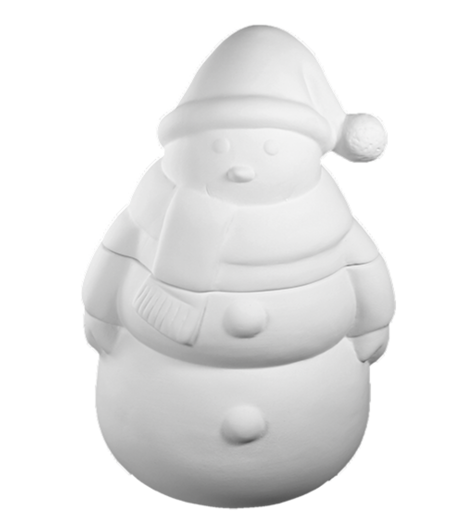 Ceramic Snowman Jar