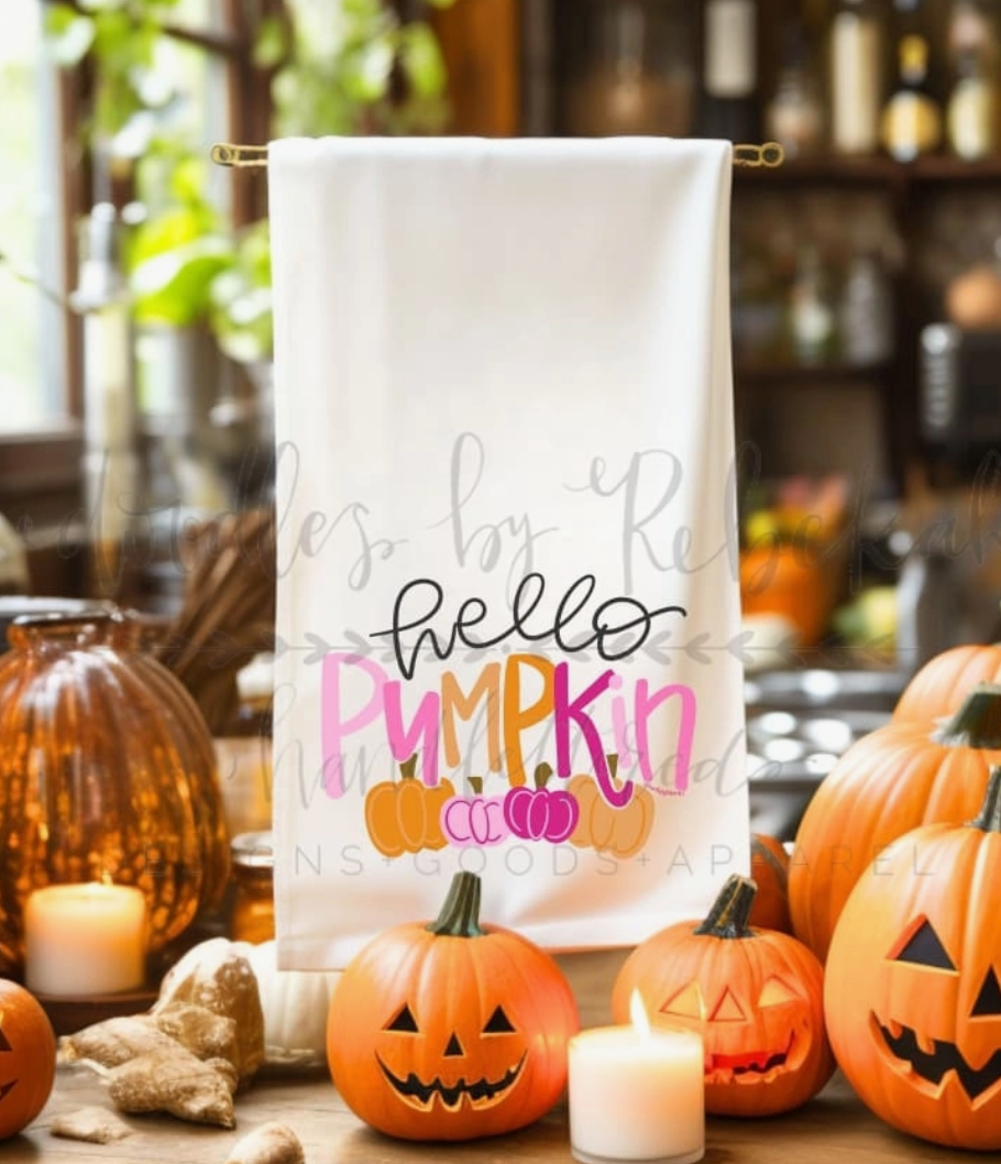 Doodles by Rebekah Fall Tea Towel