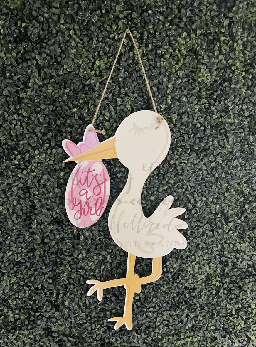 Stork Door Hanger