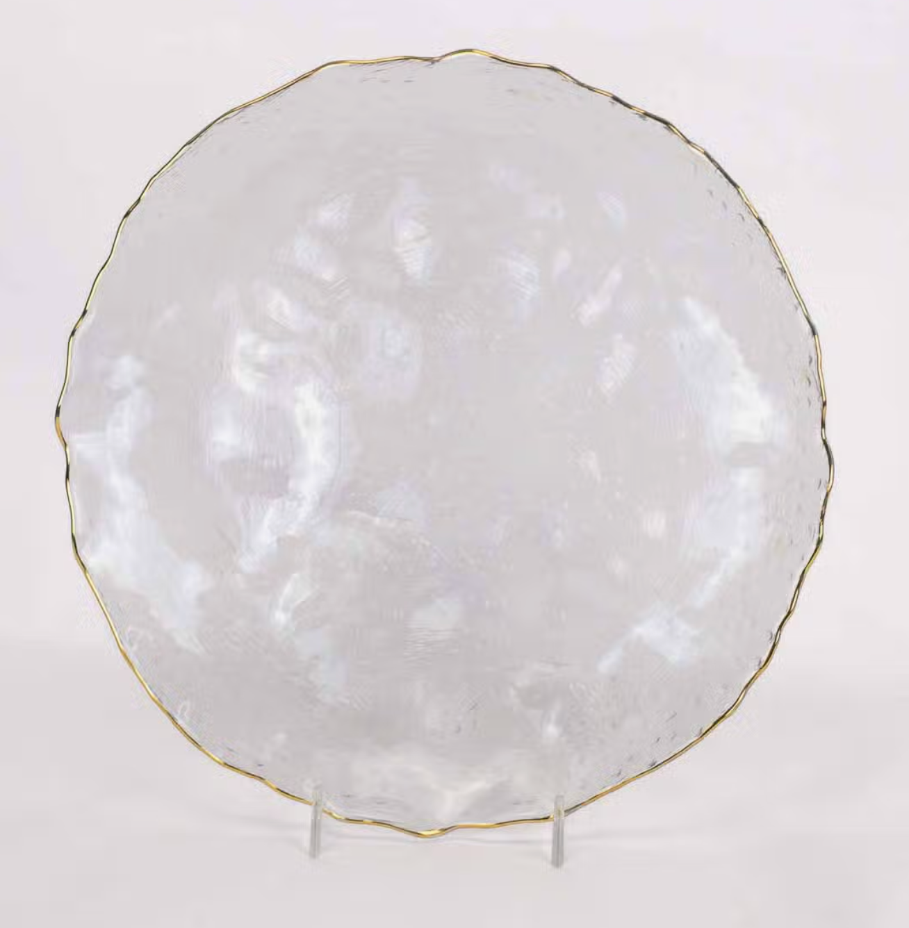 Provence Serving Platter Clear/Gold 10.25"