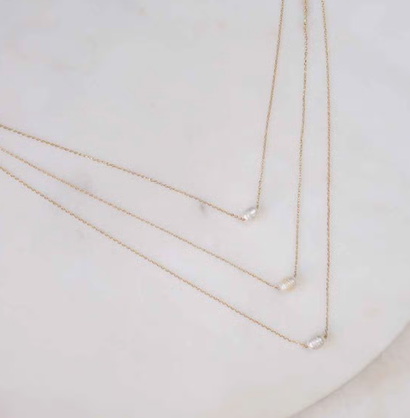 Simone Pearl Necklace Gold 14"/16"/18"
