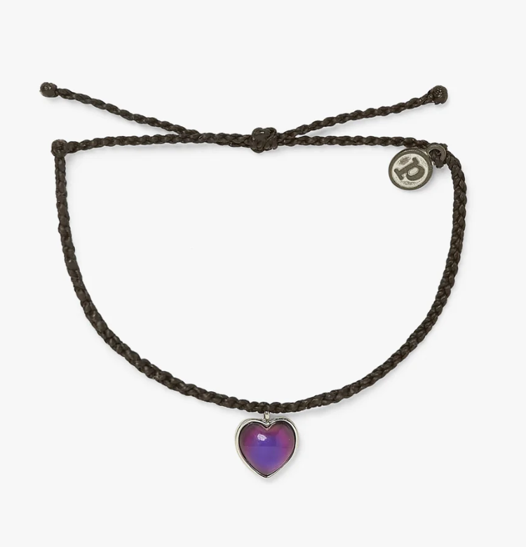 Pura Vida Heart Mood Charm Bracelet