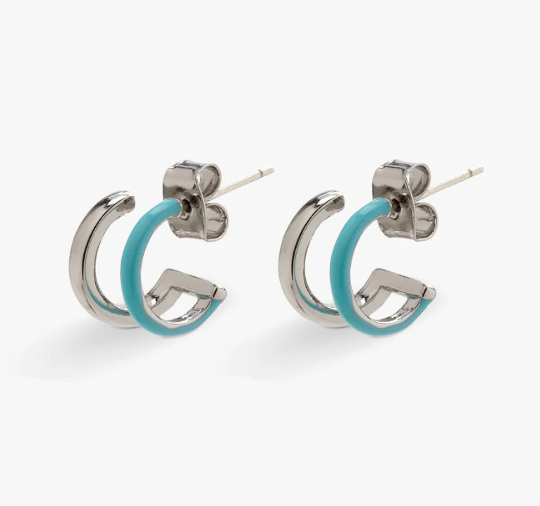 Pura Vida Double Hoop Huggies