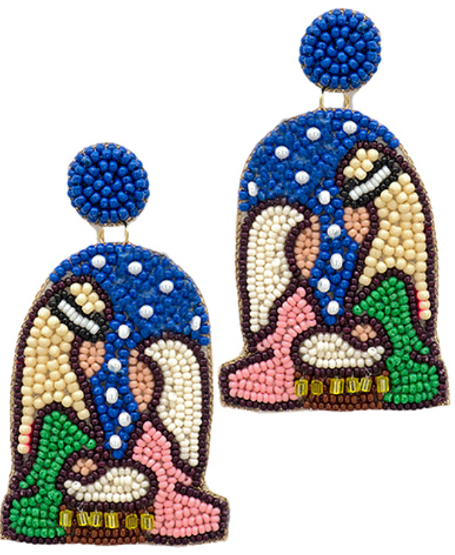 Nativity Scene Beaded Earrings