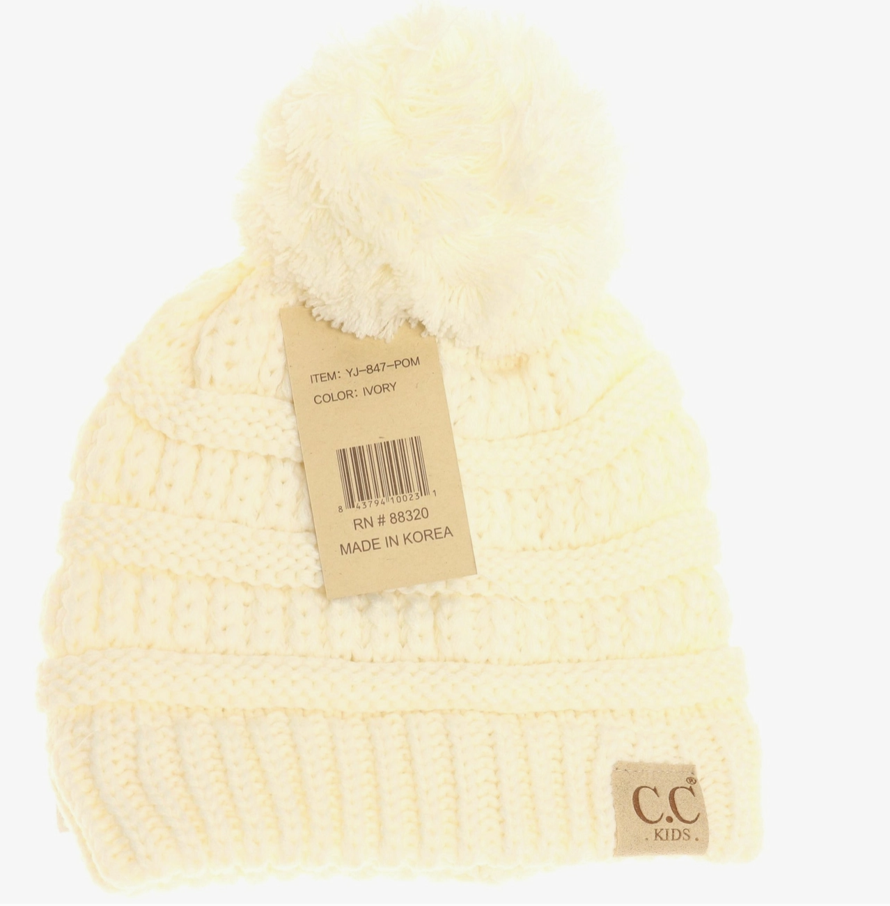 Kids Single Pom C.C Beanie