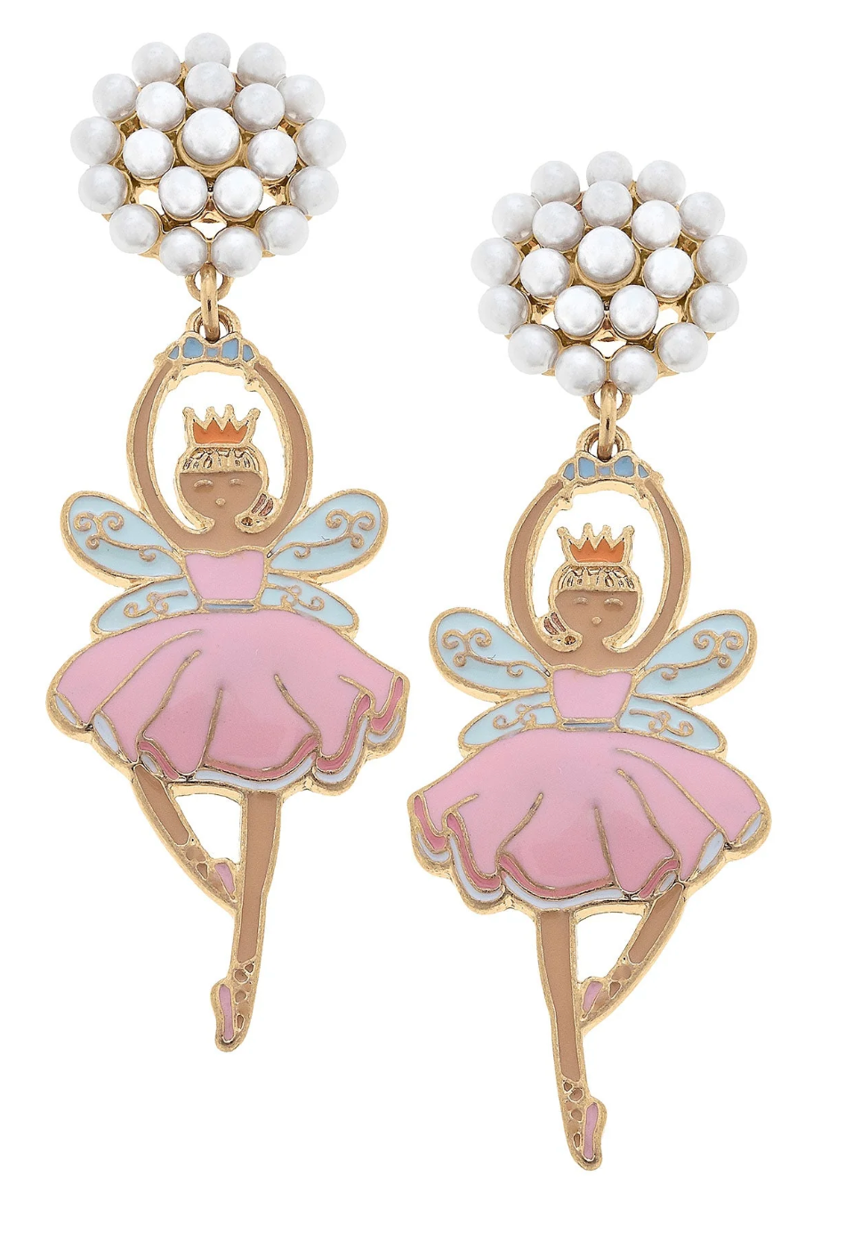 Sugar Plum Fairy Enamel Earrings