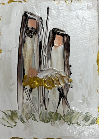 Hand Painted 5x7 Nativity Block