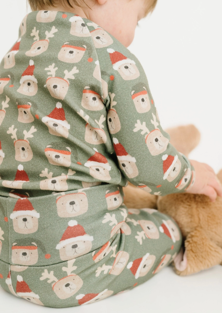 Green Christmas Bears Lounge Set