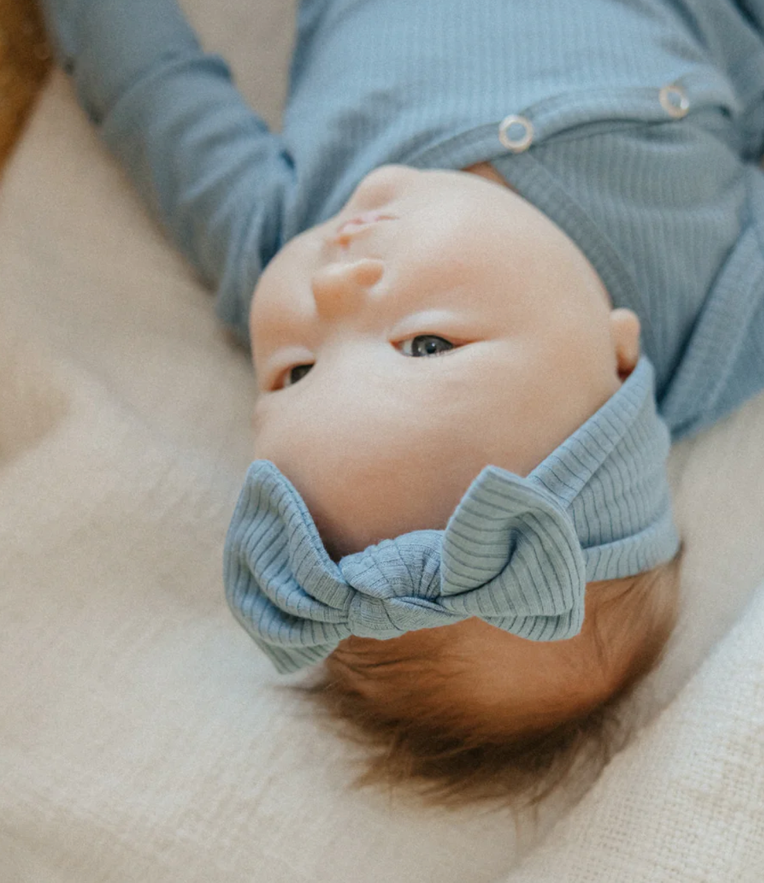 Atlantic Rib Knit Headband Bow