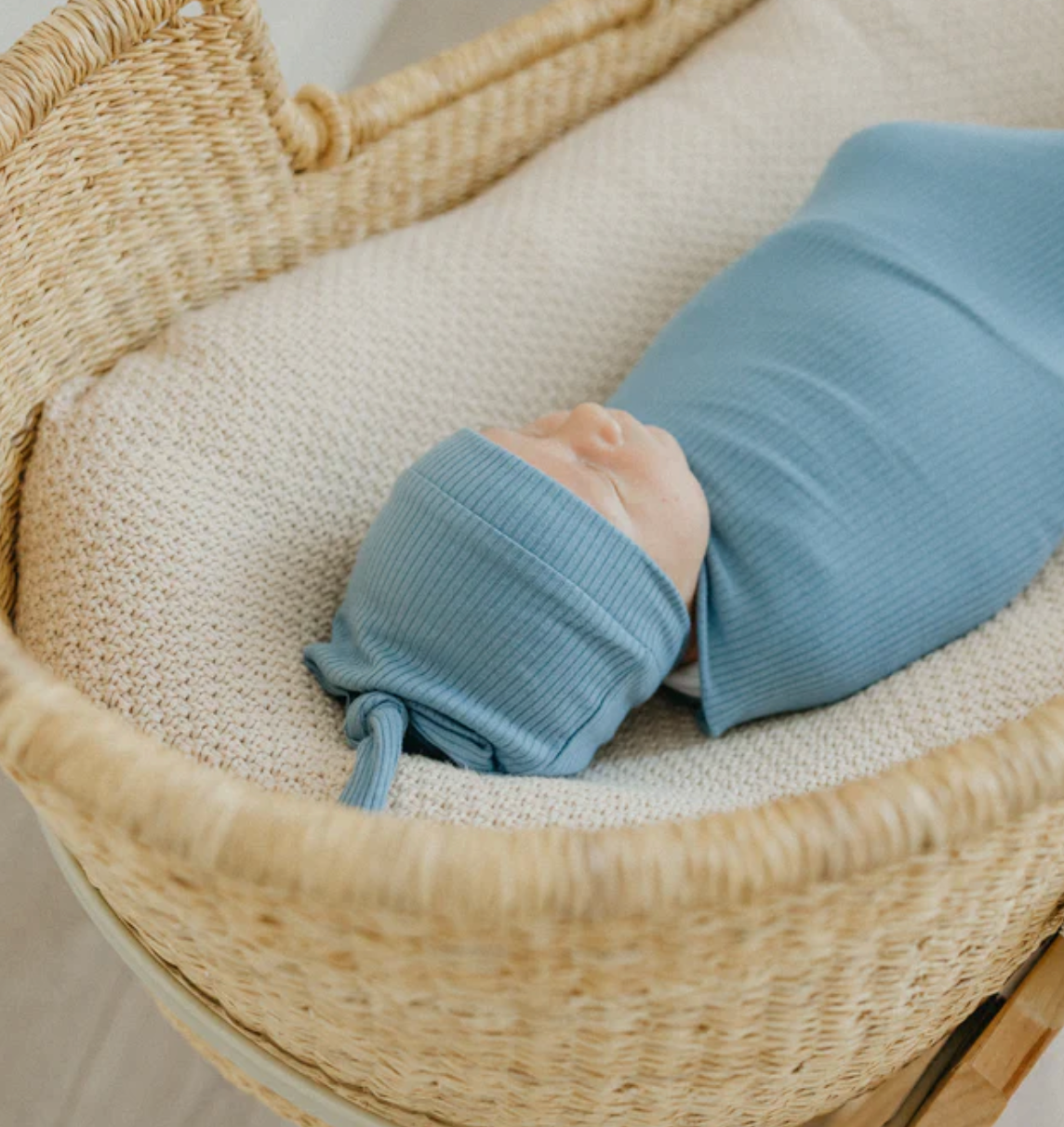 Atlantic Rib Knit Top Knot Hat