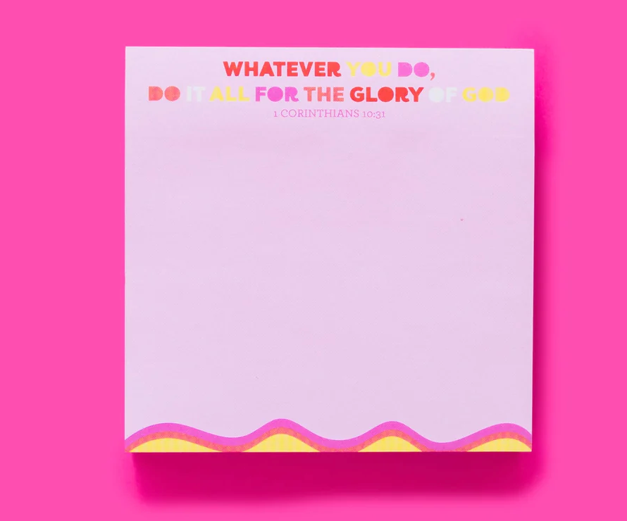 Glory of God Sticky Reminder Pad