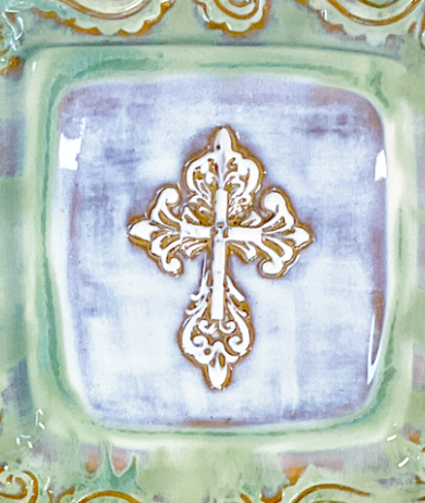 Tab Boren Pottery Ruffled Cross Tray