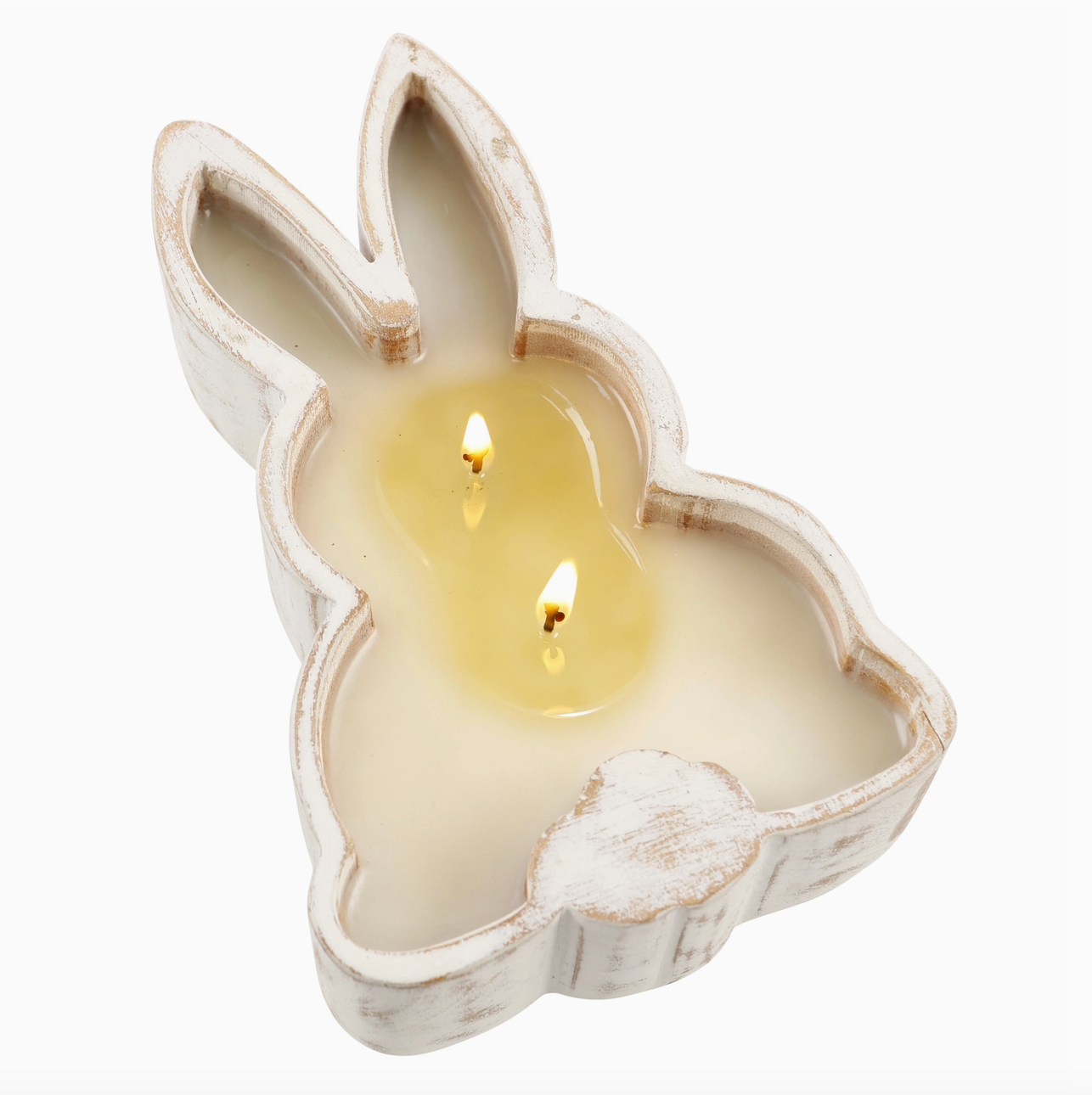 Hyacinth 2 Wick Wood Rabbit Bowl