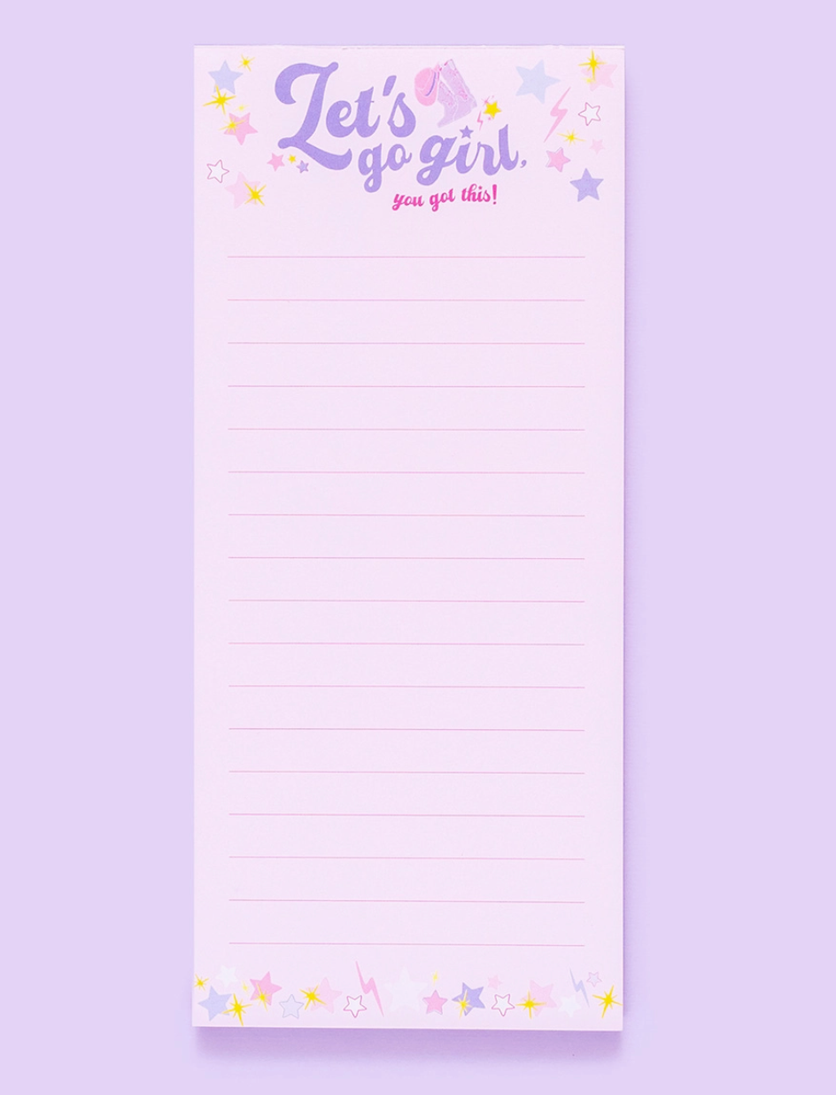 Let's Go Girl Skinny List Pad