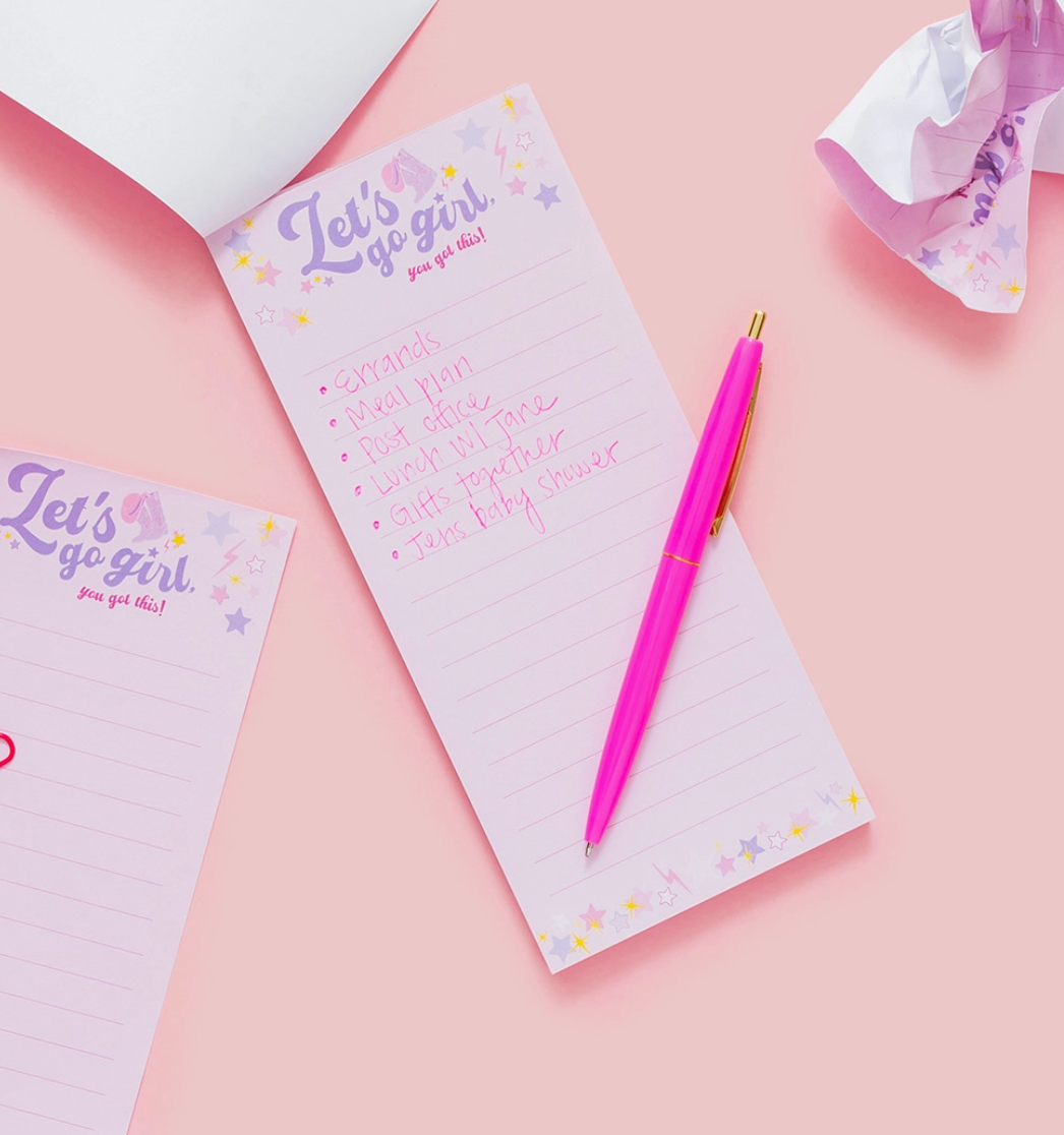 Let's Go Girl Skinny List Pad