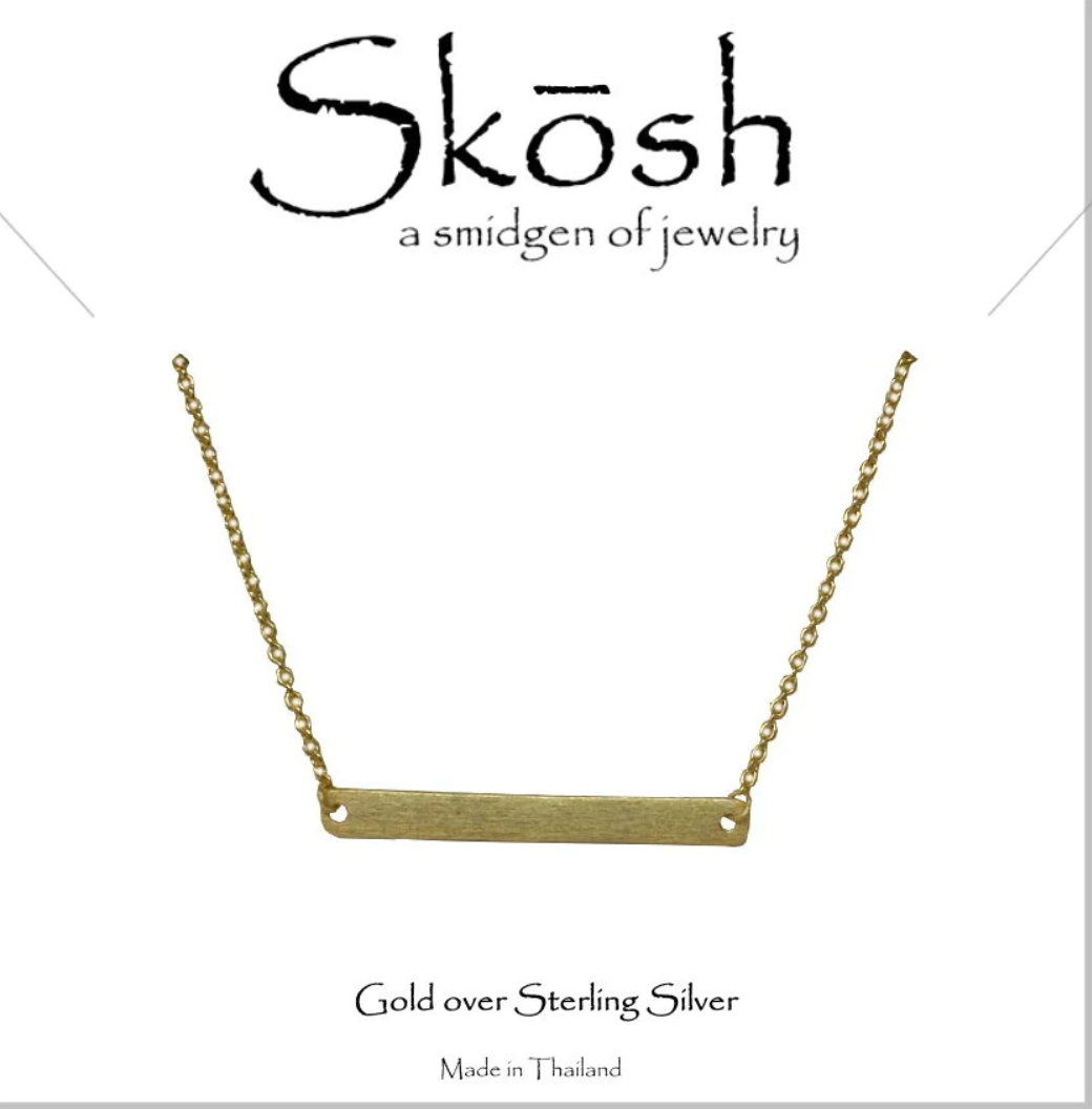 Skosh Gold Bar Necklace